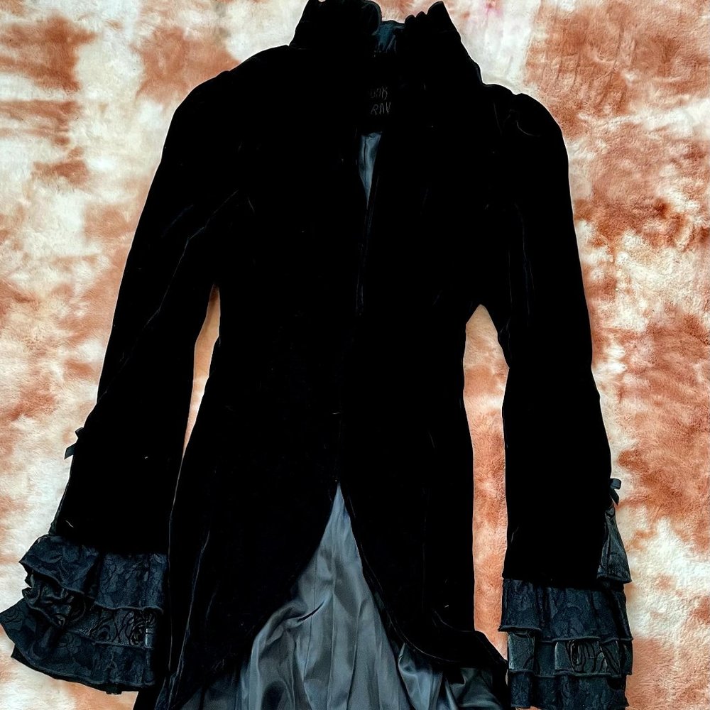 Small Black Velvet Cape